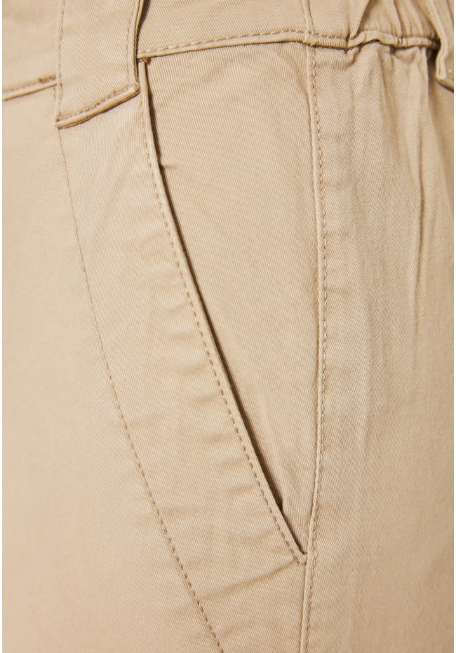Women's cargo pants with cuffed hem
