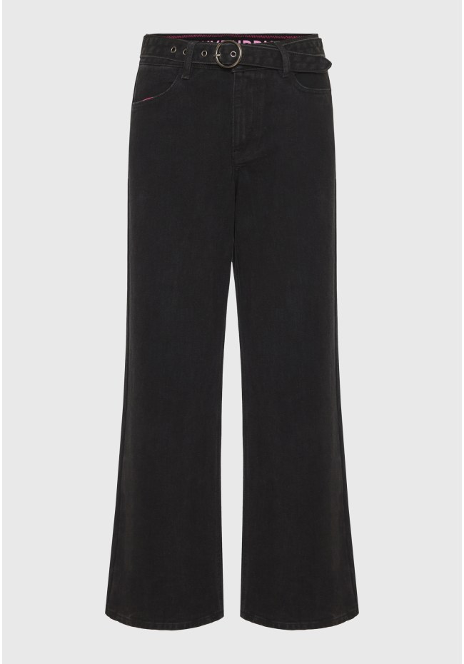 Straight fit τζιν παντελόνι με ζώνη