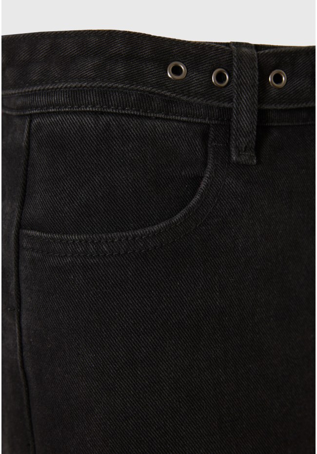 Straight fit τζιν παντελόνι με ζώνη