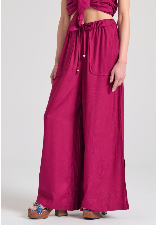 Loose fit παντελόνα από βισκόζη