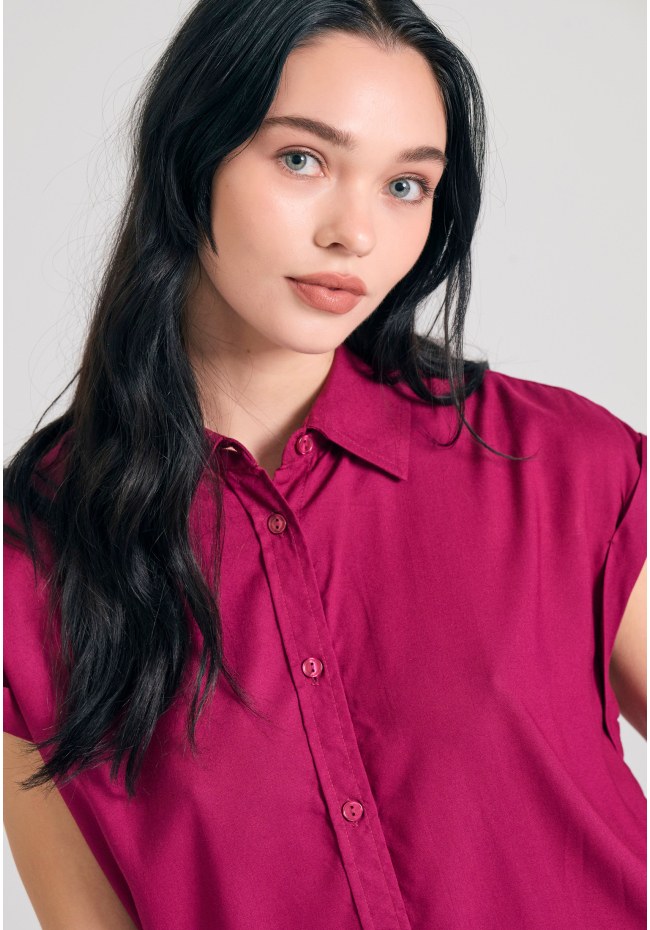 Γυναικείο loose fit πουκάμισο από βισκόζη