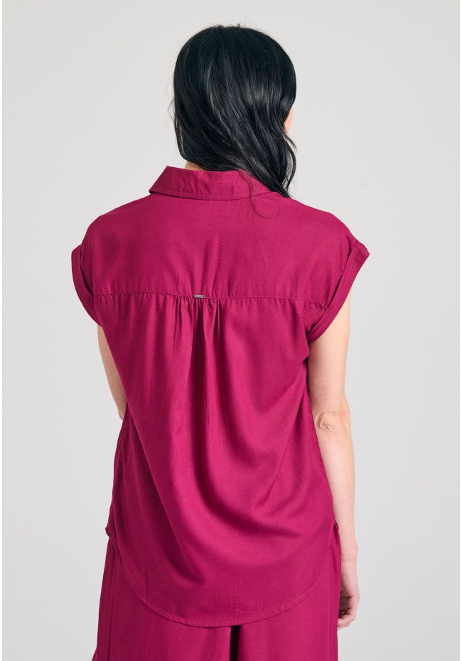 Γυναικείο loose fit πουκάμισο από βισκόζη