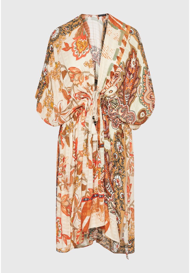 Γυναικείο κιμονό με φλοράλ τύπωμα