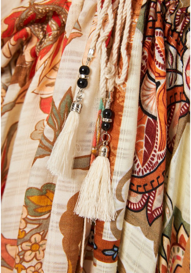 Γυναικείο κιμονό με φλοράλ τύπωμα