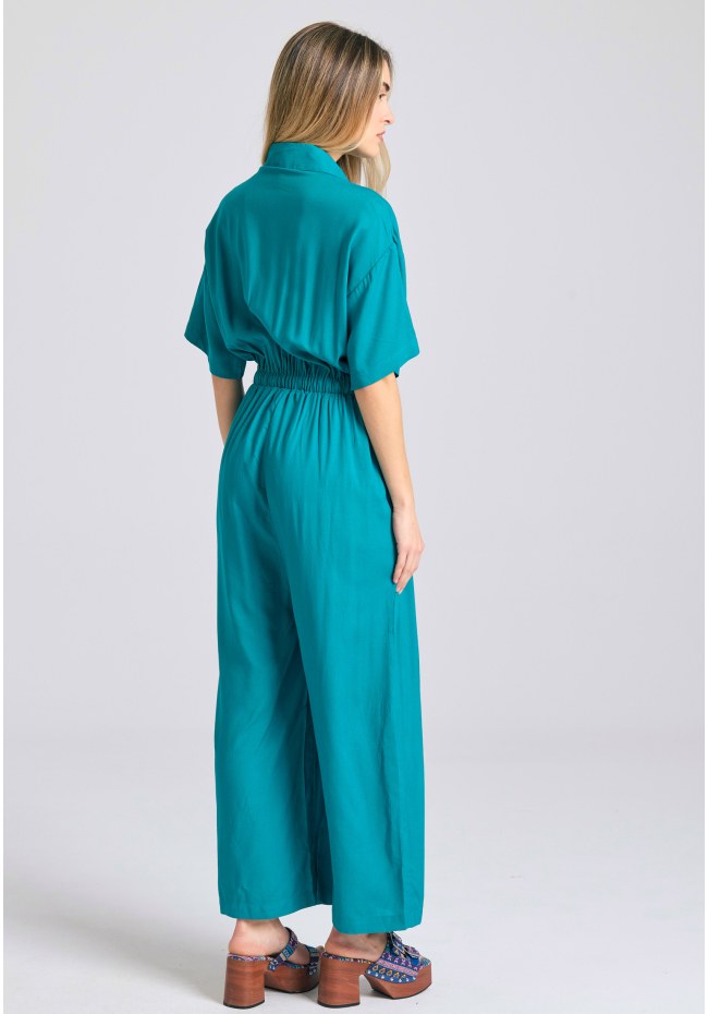 Loose fit jumpsuit with tie knot