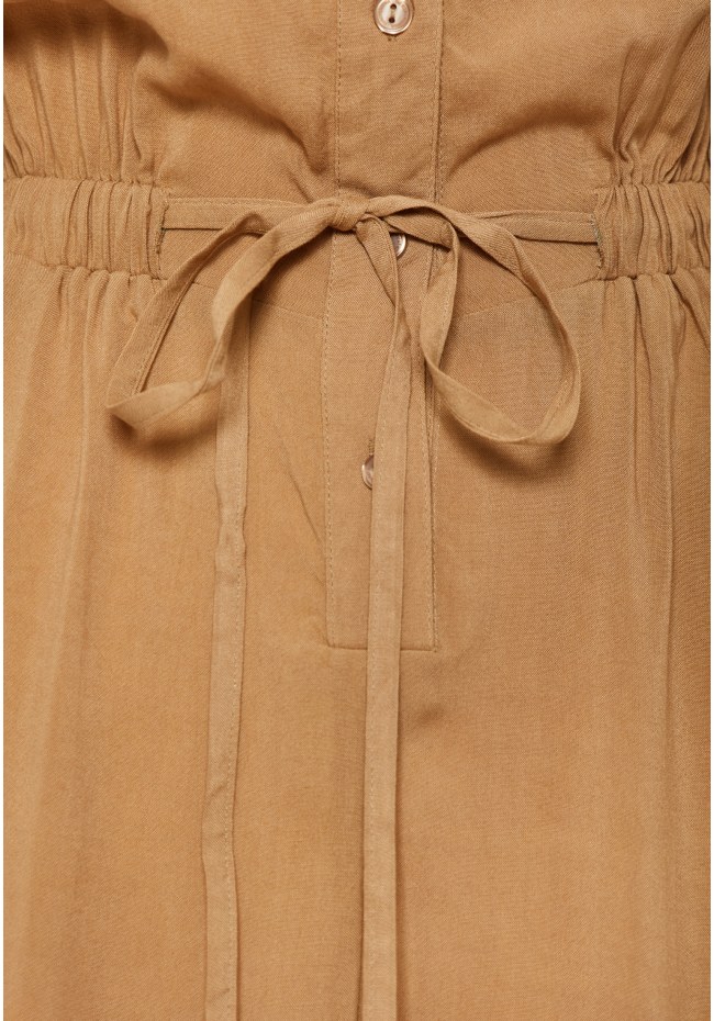 Loose fit jumpsuit with tie knot