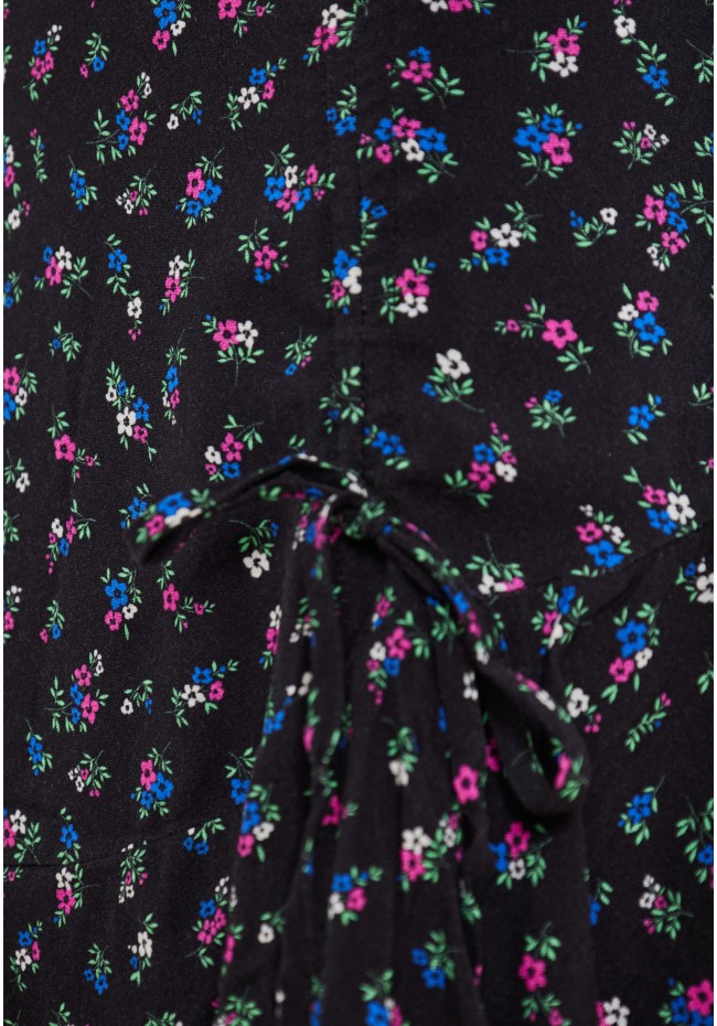 Μίνι φούστα με βολάν από τεχνητό μετάξι