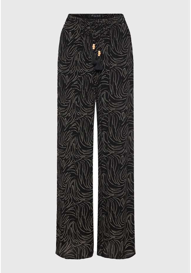 Loose fit εμπριμέ παντελόνα σε boho look