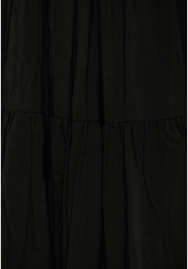 Mini viscose dress with ruffles