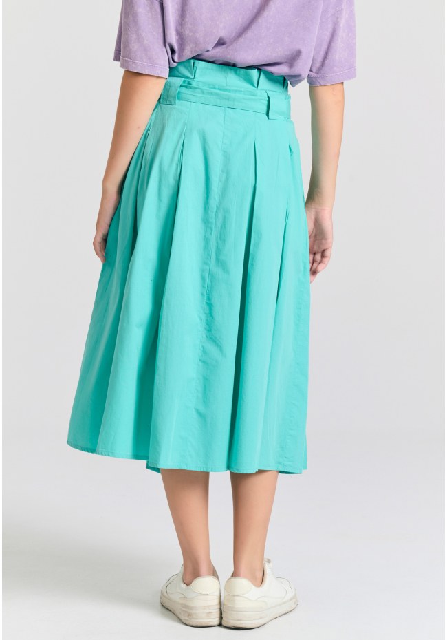 Relaxed fit μίντι φούστα με πιέτες