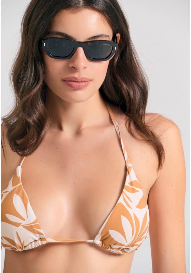 Halter neck εμπριμέ μπικίνι τοπ