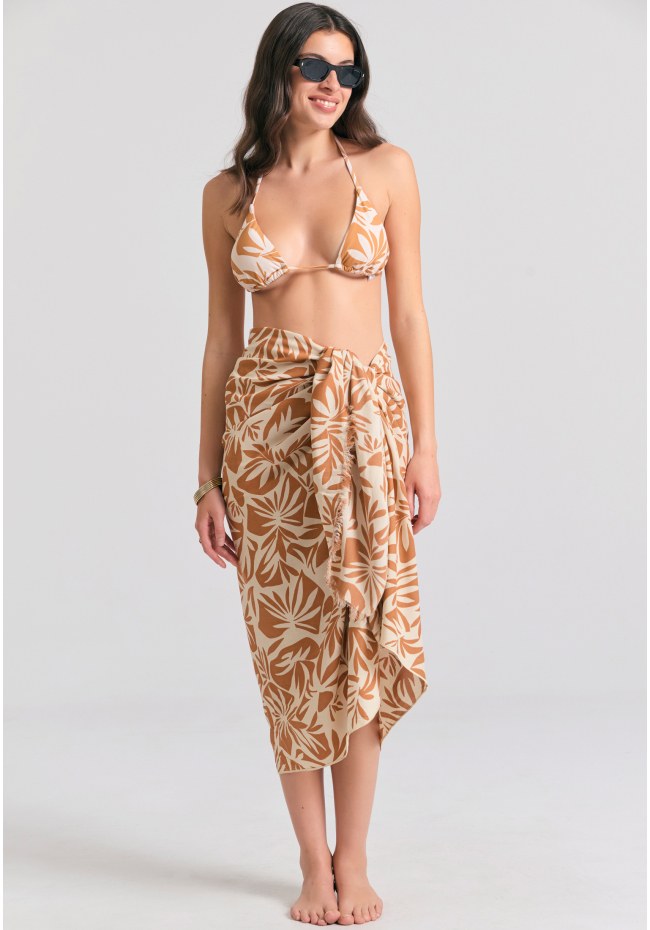 Halter neck εμπριμέ μπικίνι τοπ