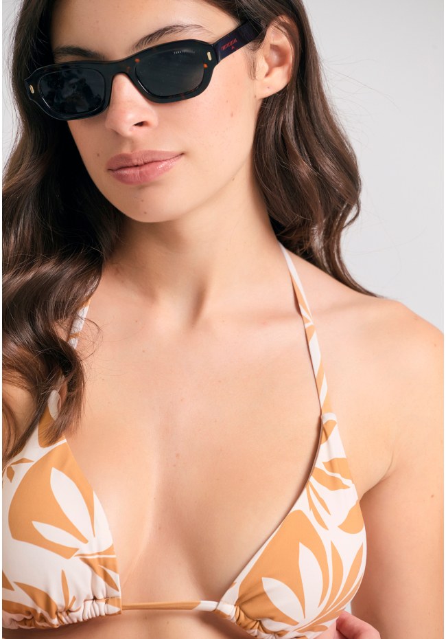 Halter neck εμπριμέ μπικίνι τοπ