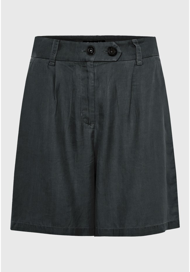 Lyocell garment dyed σορτς με πιέτες