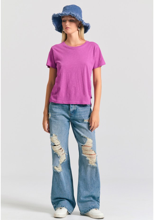 Γυναικείο t-shirt με στρογγυλή λαιμόκοψη - The essentials