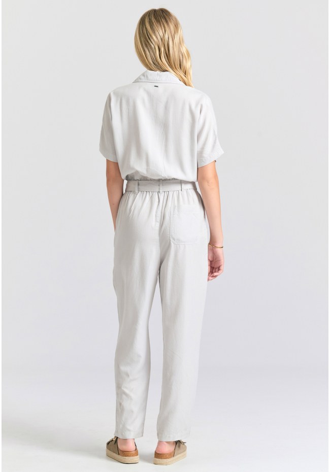 Lyocell jumpsuit with belt