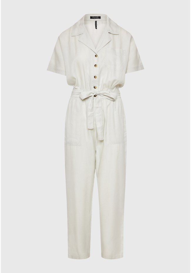 Lyocell jumpsuit with belt