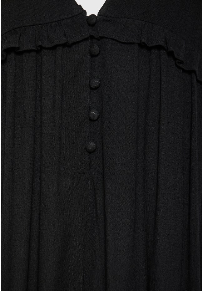 Artificial silk jumpsuit with ruffles