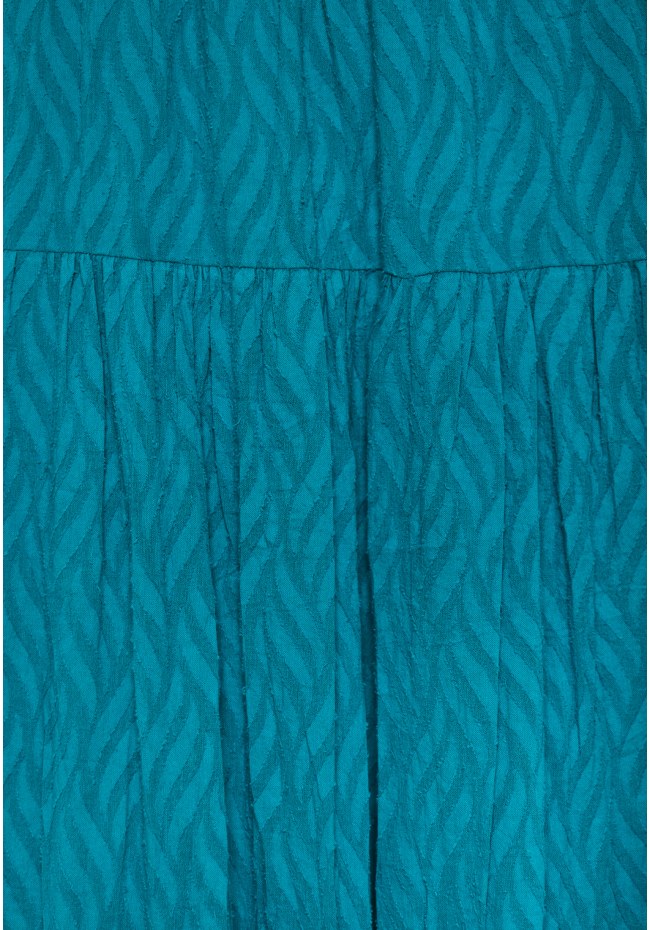 Relaxed fit φούστα με βολάν σε ζακάρ ύφανση