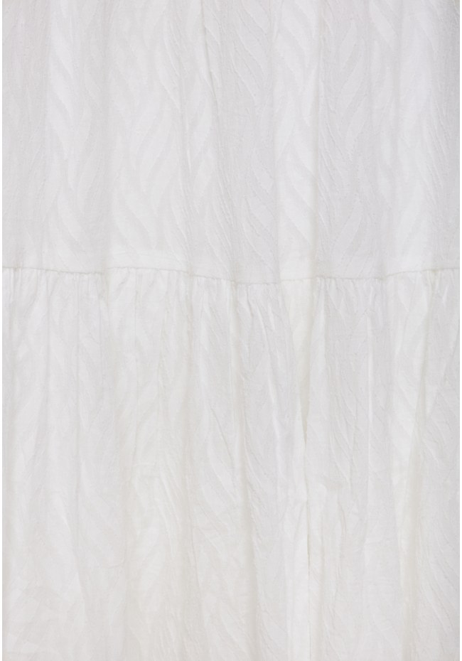 Relaxed fit φούστα με βολάν σε ζακάρ ύφανση