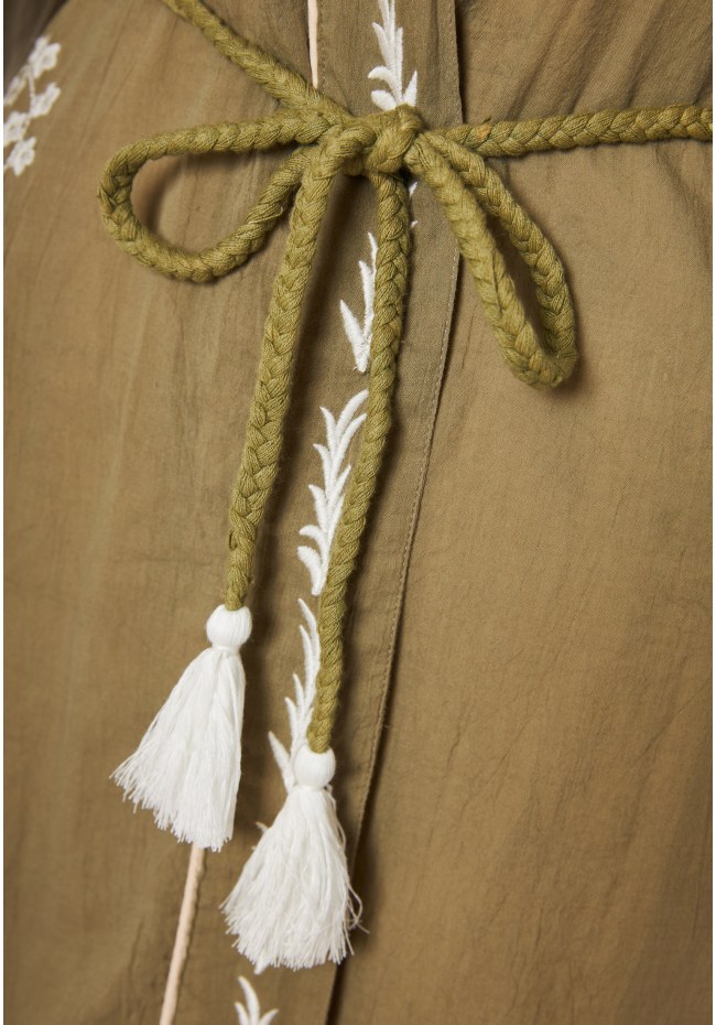 Γυναικείο kimono με κέντημα και βολάν