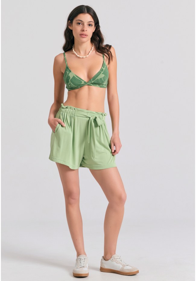 Loose fit σορτς με δέσιμο μπροστά