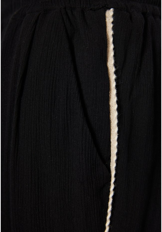 Loose fit παντελόνα από τεχνητό μετάξι