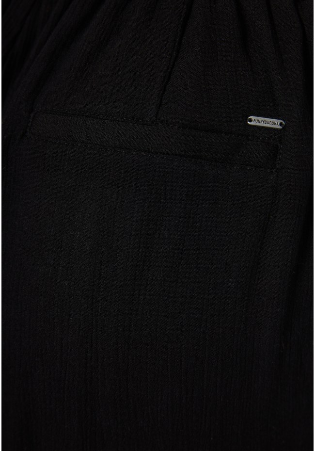 Loose fit παντελόνα από τεχνητό μετάξι