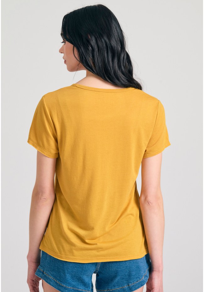 Γυναικείο μονόχρωμο t-shirt από βισκόζη