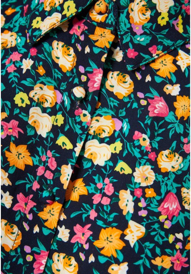 Γυναικείο φλοράλ αμάνικο πουκάμισο