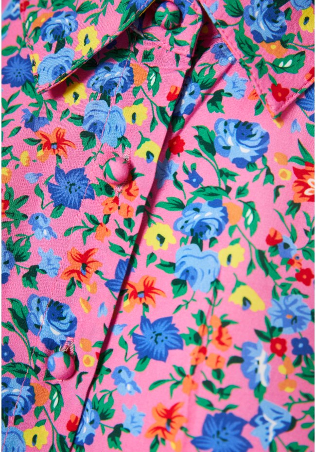 Γυναικείο φλοράλ αμάνικο πουκάμισο