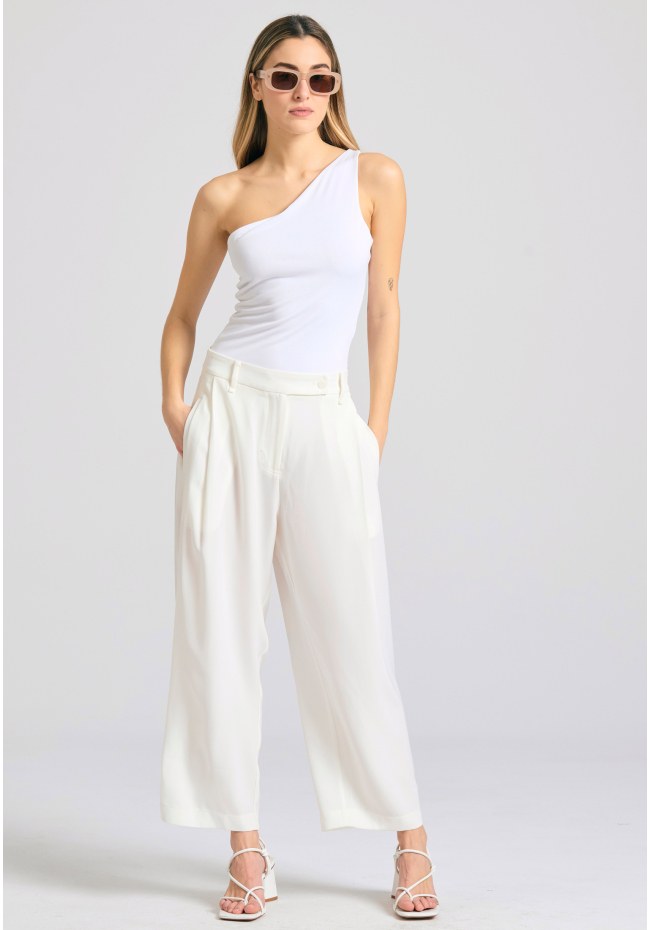 Off shoulder μονόχρωμο κορμάκι