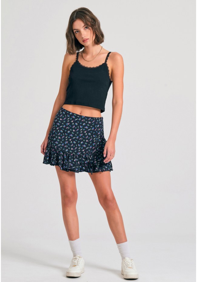 Shell top σε rib ύφανση με δανδέλα