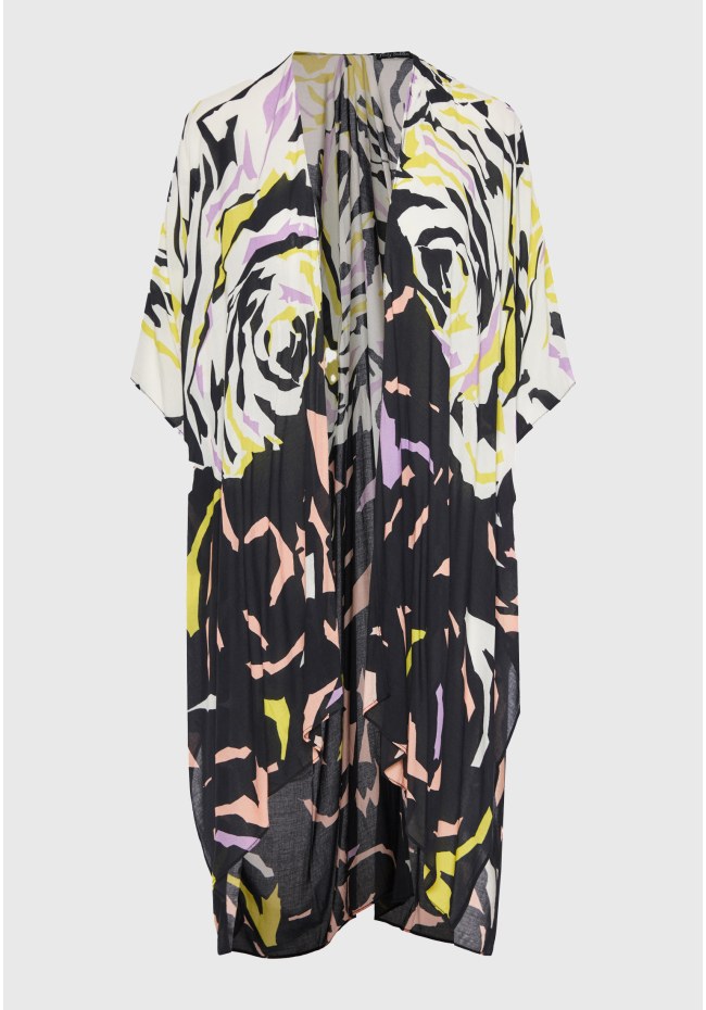 Γυναικείο κιμονό με abstract τύπωμα