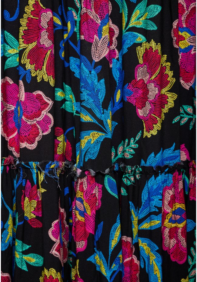 Relaxed fit μάξι φούστα με σχέδιο με κέντημα