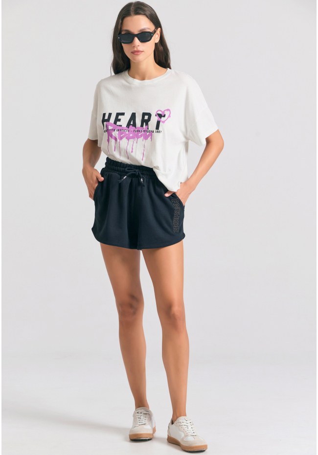 Loose fit αθλητικό σορτς με branded κέντημα