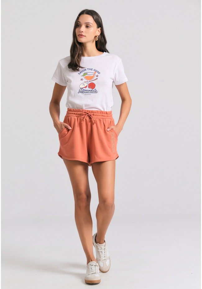 Loose fit αθλητικό σορτς με branded κέντημα