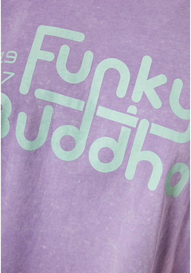 Oversized garment dyed t-shirt with branded print