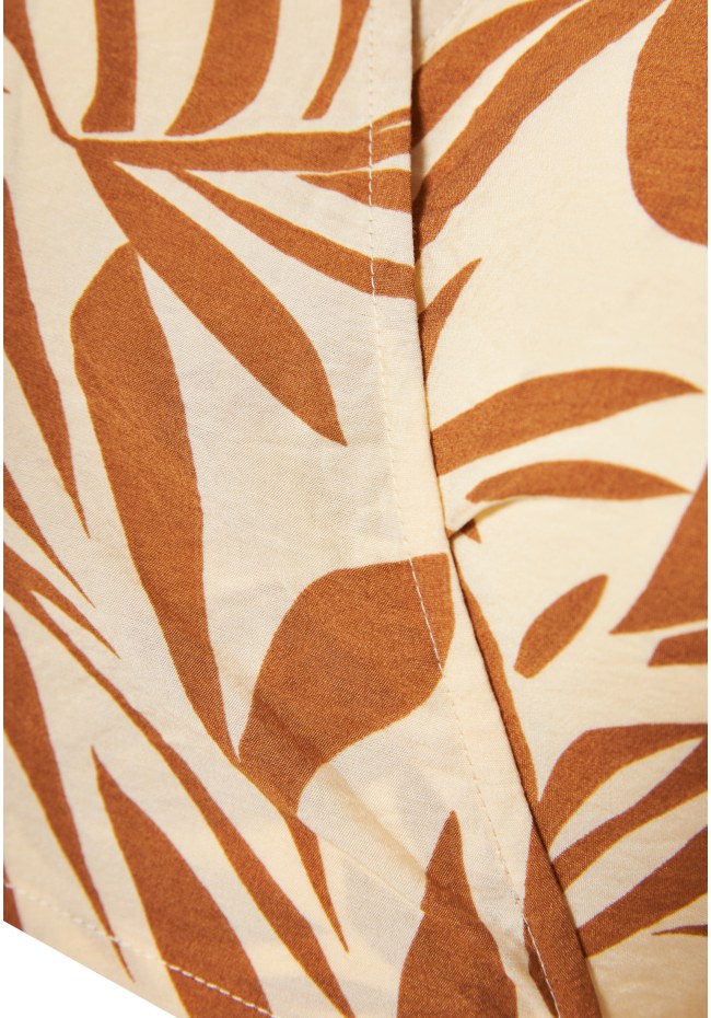 Εμπριμέ μακρυμάνικη κρουαζέ μπλούζα