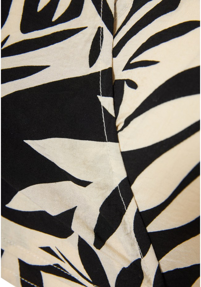 Εμπριμέ μακρυμάνικη κρουαζέ μπλούζα