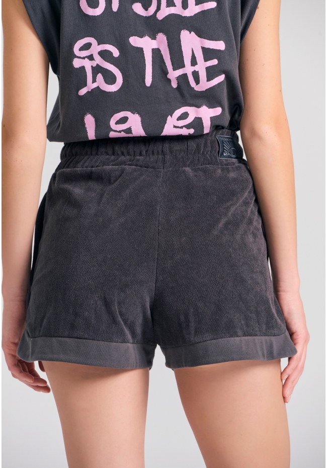 Loose fit γυναικείο πετσετέ σορτς