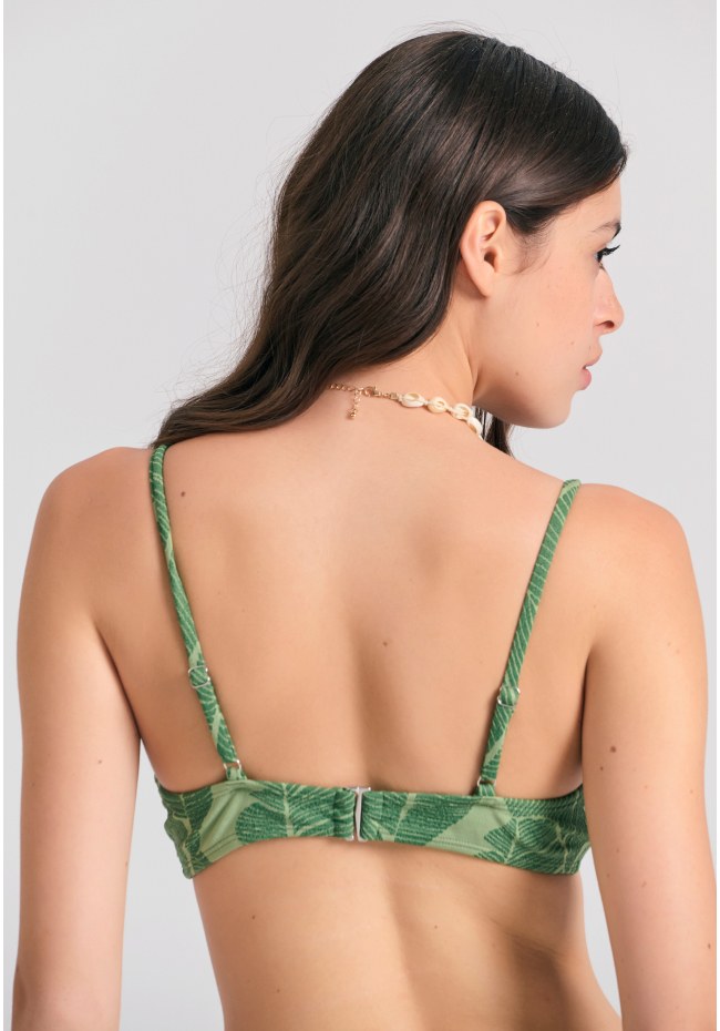 Μπικίνι τοπ με ανάγλυφη υφή