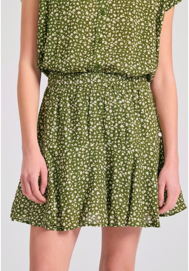 Relaxed fit φλοράλ μίνι φούστα