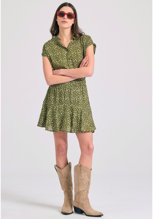 Relaxed fit φλοράλ μίνι φούστα