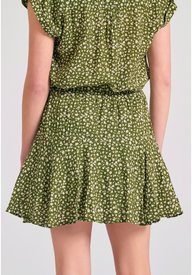 Relaxed fit φλοράλ μίνι φούστα