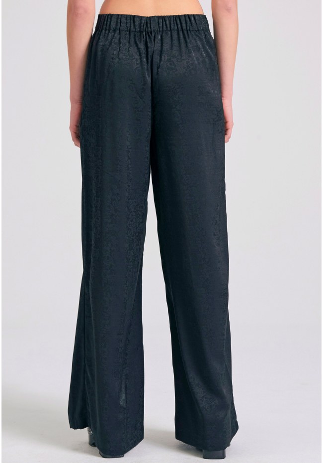 Wide leg παντελόνα σε ζακάρ ύφανση