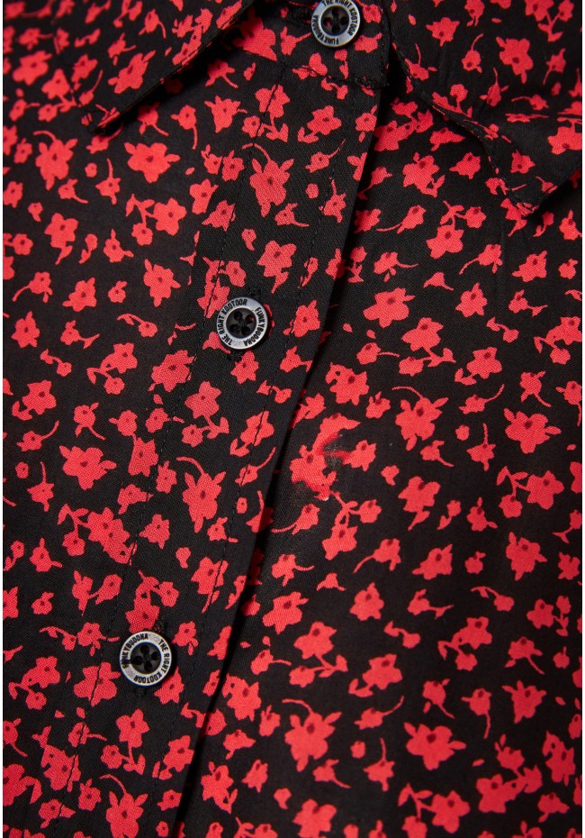 Γυναικείο loose fit φλοράλ πουκάμισο από βισκόζη