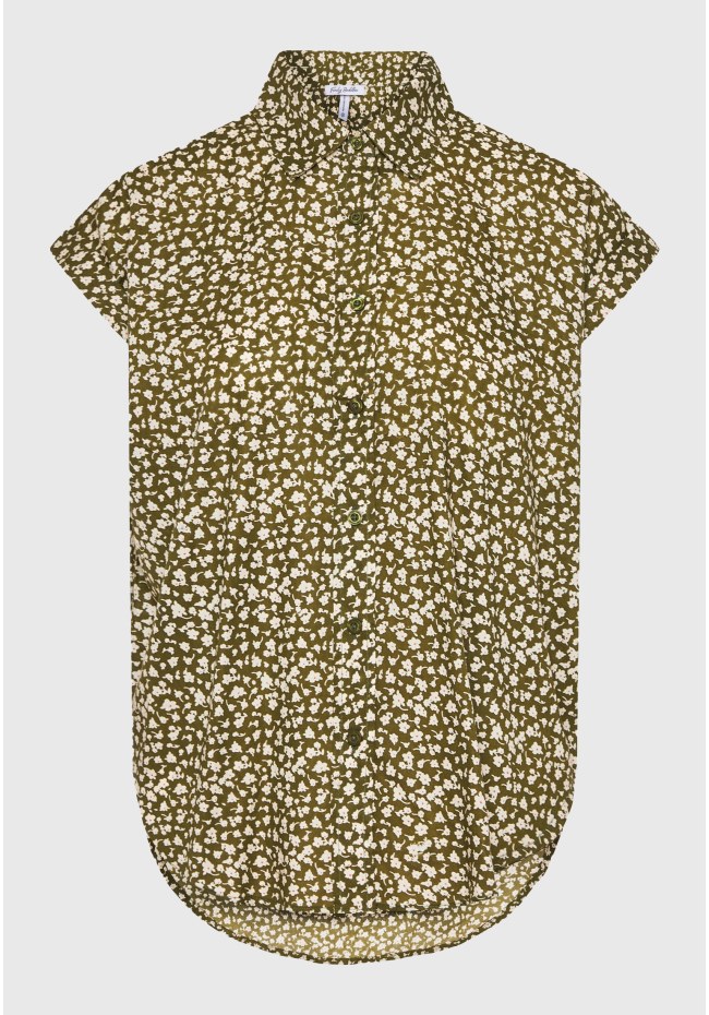 Γυναικείο loose fit φλοράλ πουκάμισο από βισκόζη