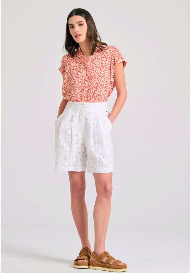 Γυναικείο loose fit φλοράλ πουκάμισο από βισκόζη