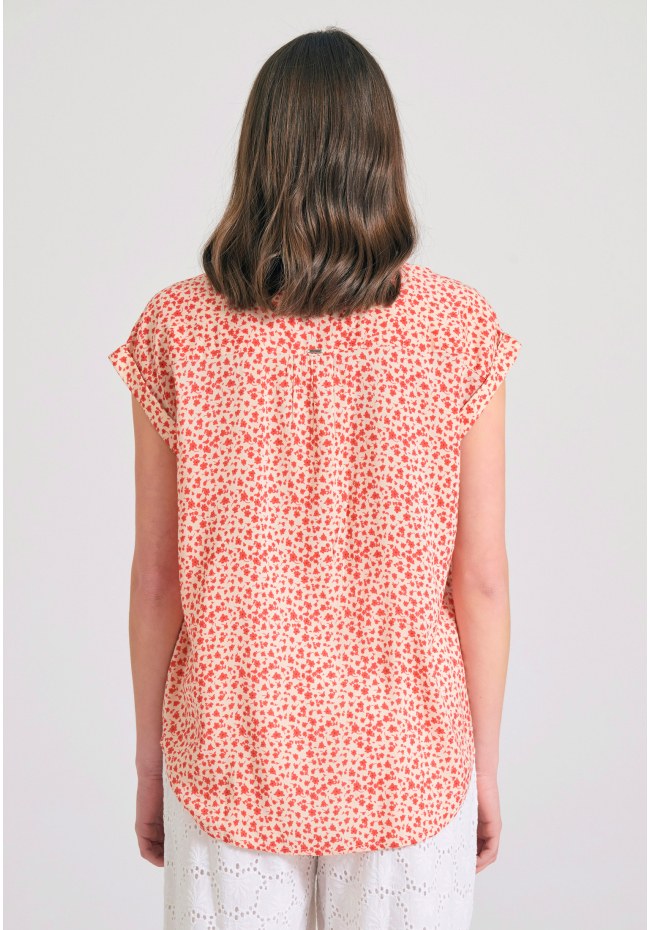 Γυναικείο loose fit φλοράλ πουκάμισο από βισκόζη